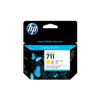 HP CZ136A No.711 3er-Pack Tintenpatrone 29ml yellow