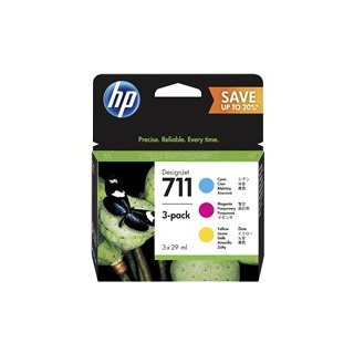 HP P2V32A No.711 3er-Pack Tintenpatrone 29ml cyan, magenta, yellow